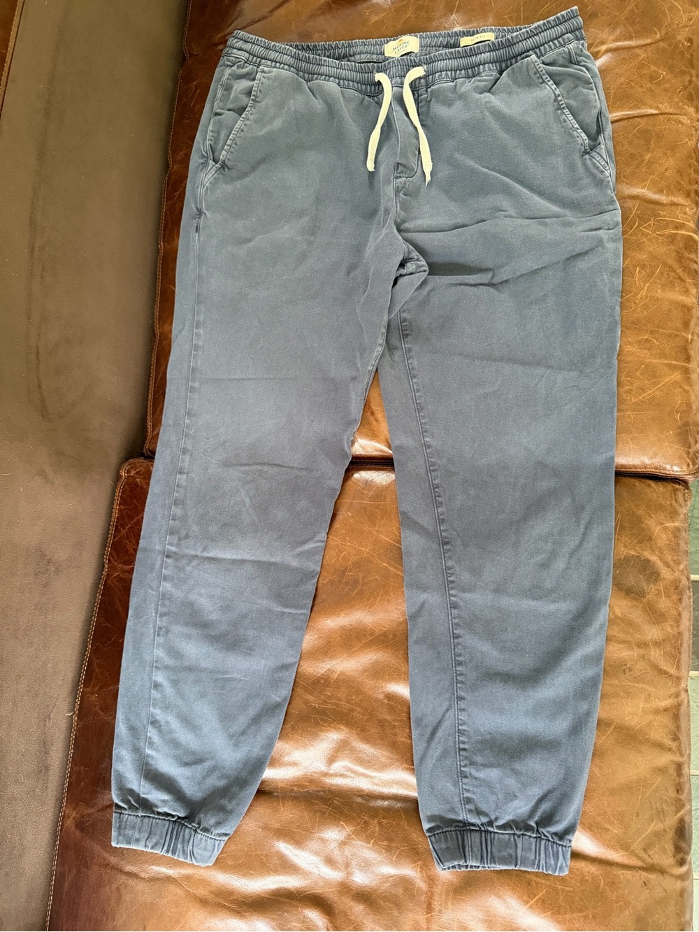 Marine Layer Men's Casual Drawstring Jogger Pants in Slate Blue (size XL)